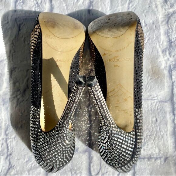 Enzo Angiolini Studded Jeweled Sparkly Pumps 8.5 - Picture 8 of 9